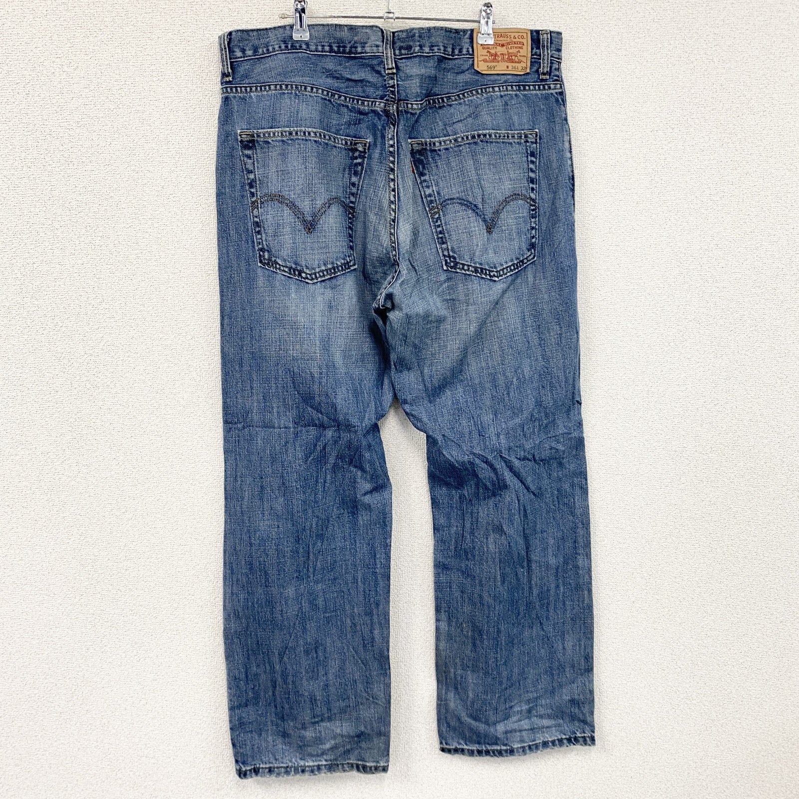 Levi’ｓ　リーバイス　569　デニムパンツ/ジーンズ　縦落ち　鬼ヒゲ　ジップフライ　インディゴ　W36サイズ