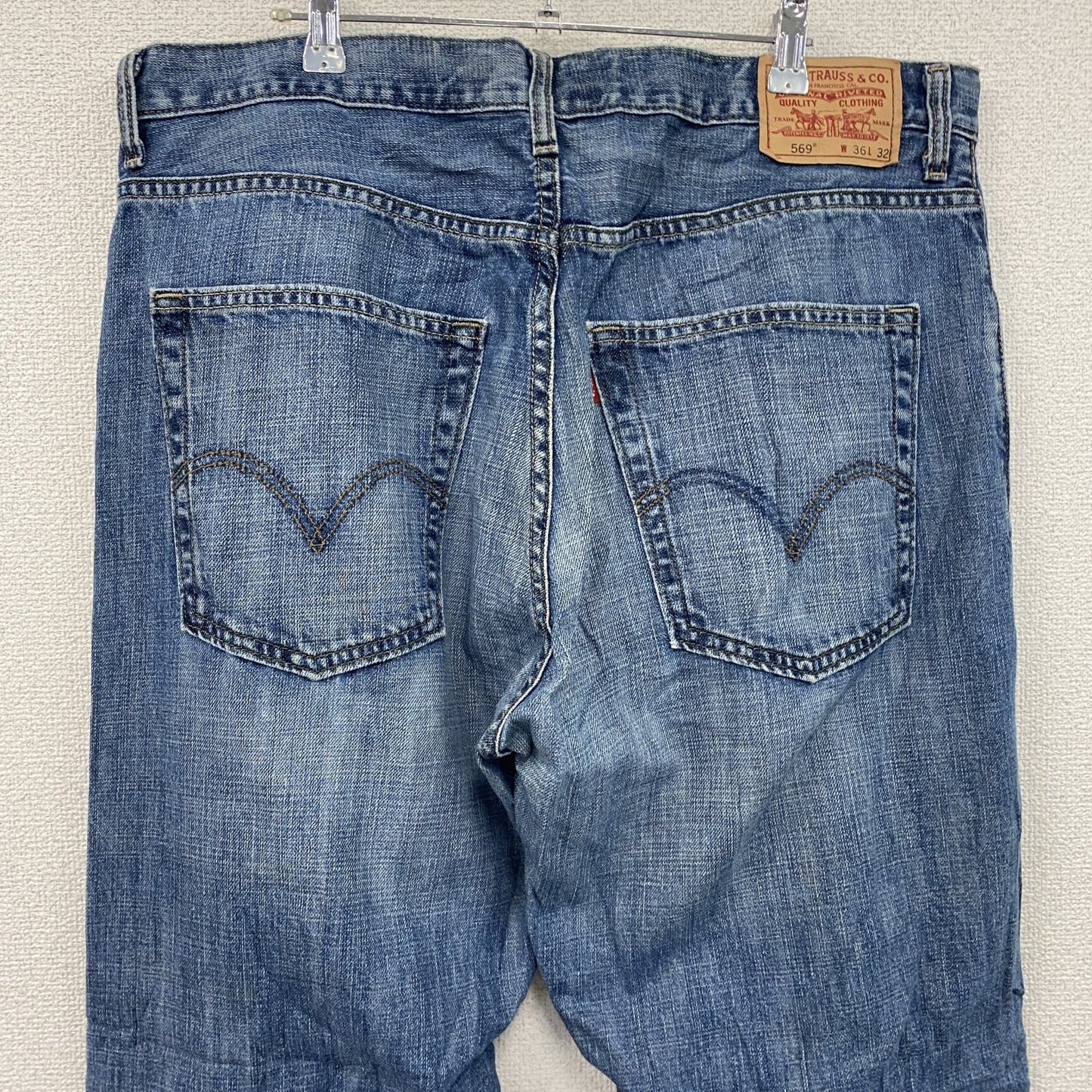 Levi’ｓ　リーバイス　569　デニムパンツ/ジーンズ　縦落ち　鬼ヒゲ　ジップフライ　インディゴ　W36サイズ