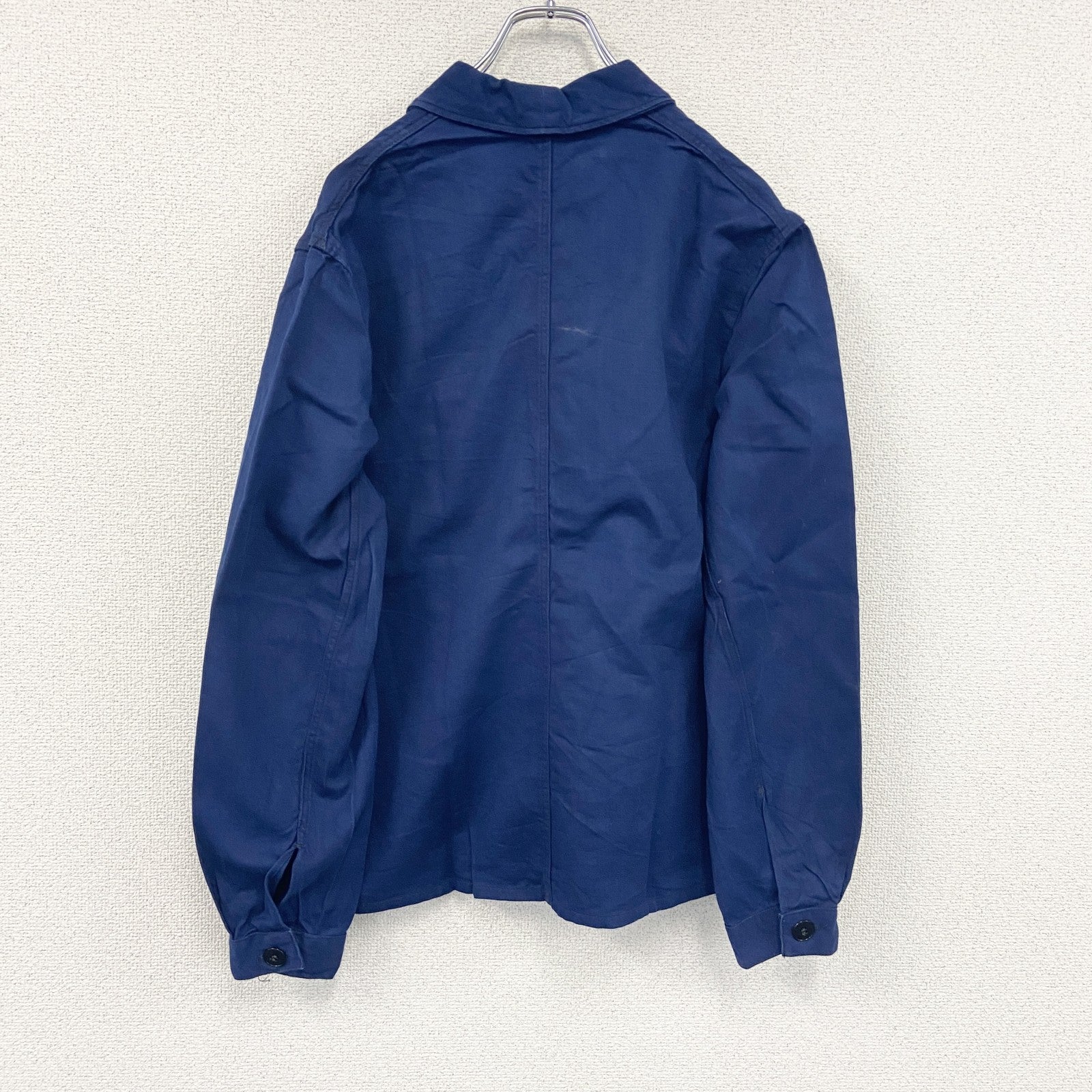 ～90s　KARL KOHLER　ドイツ軍　ユーロワークジャケット　ミリタリー　3つポケット　ヴィンテージ　青　ブルー