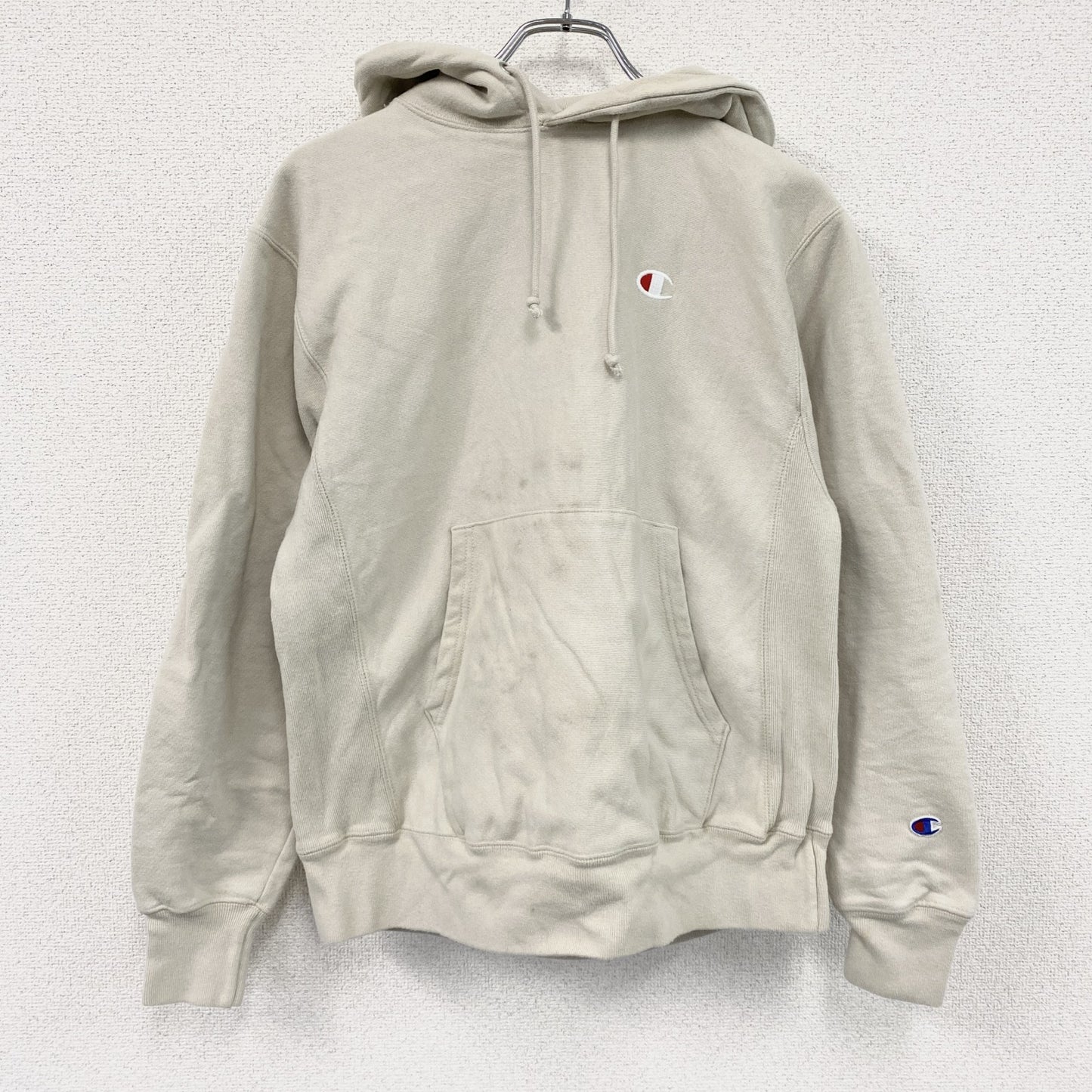 Champion　チャンピオン　リバースウィーブ　スウェットパーカー/フーディー　ベージュ　Mサイズ