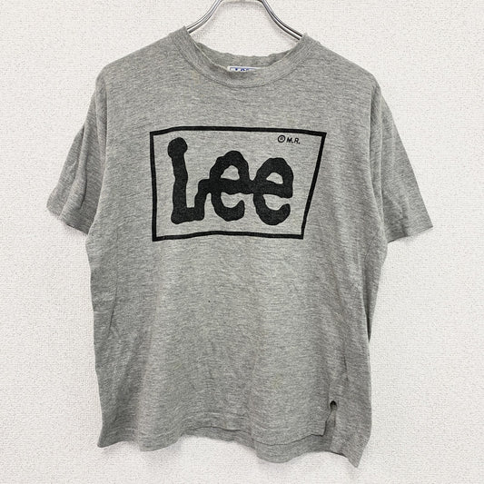 Lee　リー　半袖プリントTシャツ　デカロゴ　クルーネック　灰色　グレー　Ｍサイズ