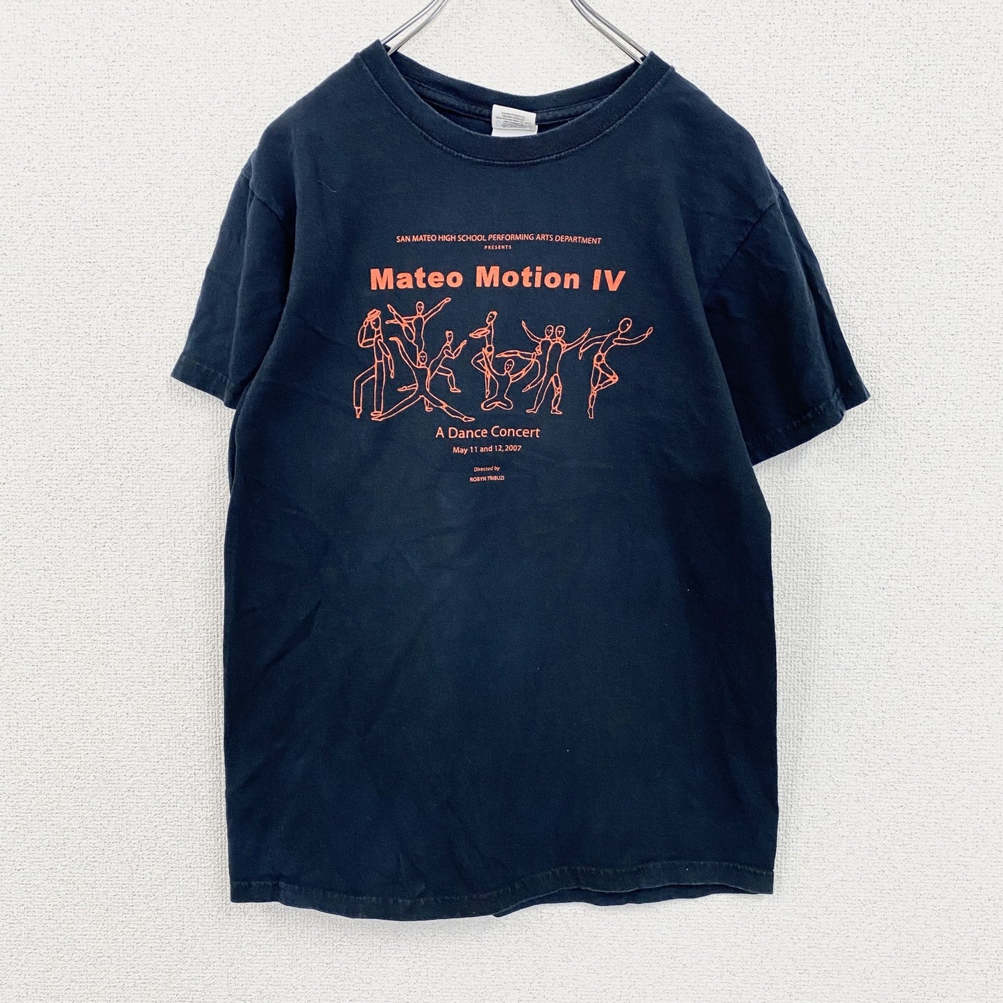 00s　GILDAN　ギルダン　半袖プリントTシャツ　8連プリント　両面プリント　ダンス　ヴィンテージ　紺　ネイビー　Sサイズ