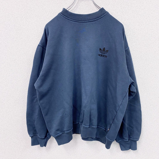 ～90s　adidas　アディダス　スウェット/トレーナー　ヴィンテージ　青　ブルー　Mサイズ