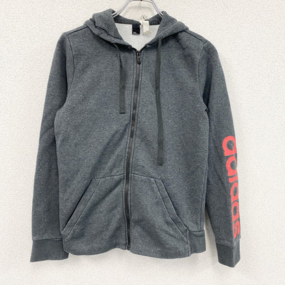 adidas　アディダス　フルジップスウェットパーカー/フーディー　パフォーマンスロゴ　デカロゴ　グレー　Mサイズ