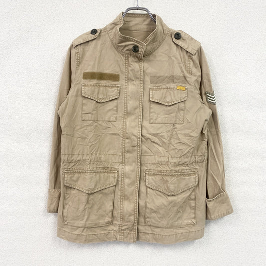 OLD NAVY　オールドネイビー　ミリタリージャケット　比翼仕立て　フラップポケット　ベージュ　Mサイズ