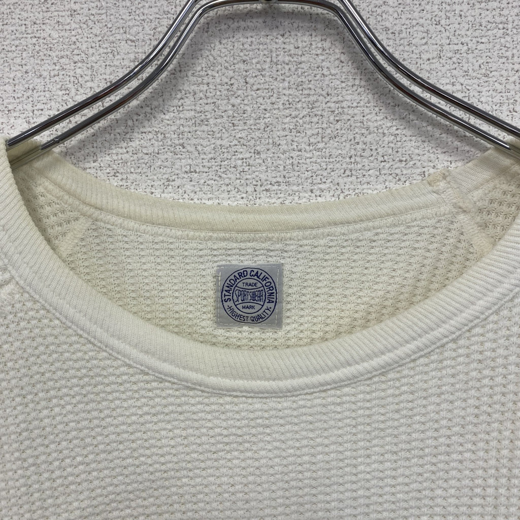 STANDARD CALIFORNIA　スタンダードカルフォルニア　長袖サーマルTシャツ/ロンT　ラグランスリーブ　白　ホワイト