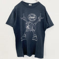 古着 used　半袖プリントTシャツ　rock 'n' roll　 EMP　クルーネック　レトロデザイン　黒　ブラック　XLサイズ