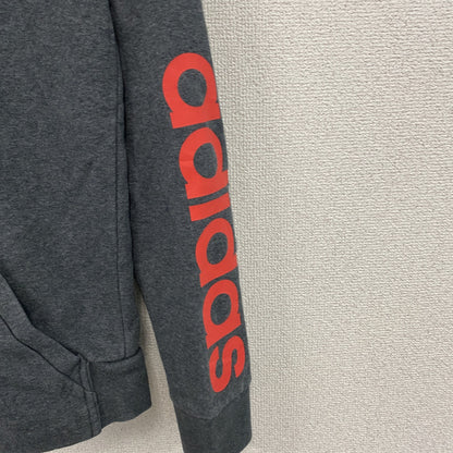 adidas　アディダス　フルジップスウェットパーカー/フーディー　パフォーマンスロゴ　デカロゴ　グレー　Mサイズ