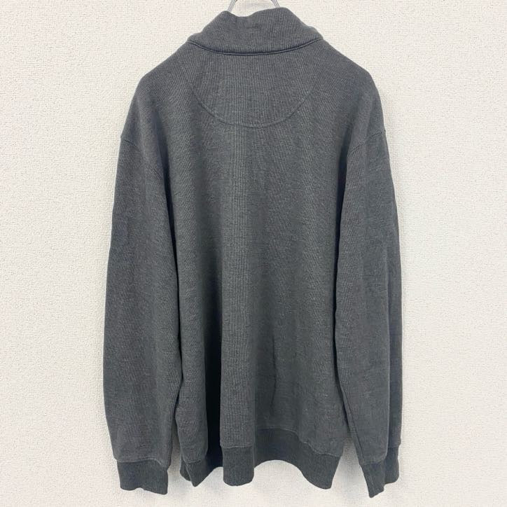 古着 used　U.S.POLOASSN.　ユーエスポロアッスン　長袖ハーフジップスウェット　プルオーバー　グレー　XLサイズ