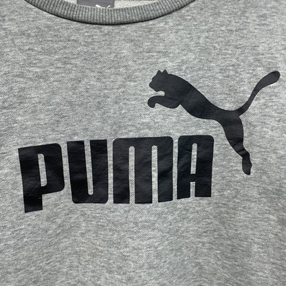 PUMA　プーマ　スウェット/トレーナー　デカロゴ　クルーネック　灰色　グレー　Lサイズ
