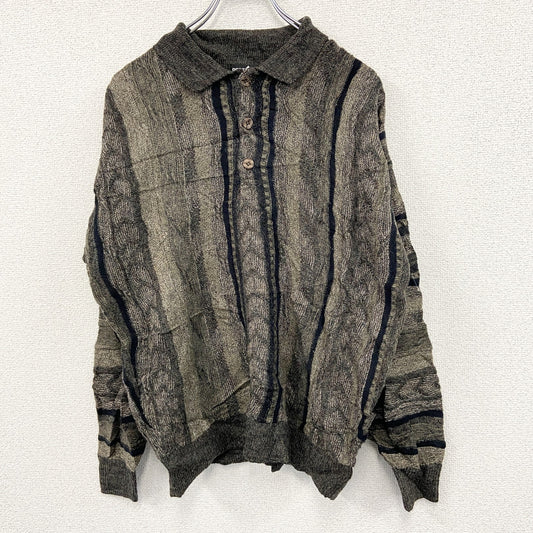 90s　PORTO CRUZ　ポロニット　ヴィンテージ　総柄　マルチカラー　Mサイズ