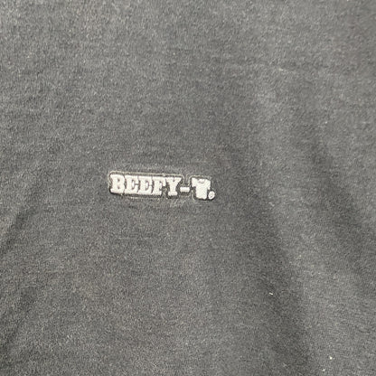 BEEFY-T　半袖Tシャツ　刺繍ロゴ　ワンポイント　Hanes　黒　ブラック　Mサイズ