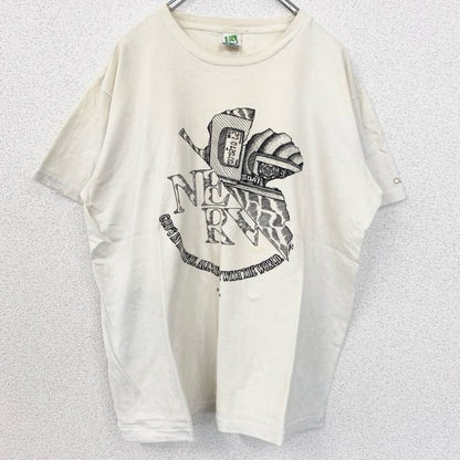 古着 used　MDY　マックダディ　半袖アニメプリントTシャツ　エヴァンゲリオン　レトロ　クルーネック　白　ホワイト　XLサイズ