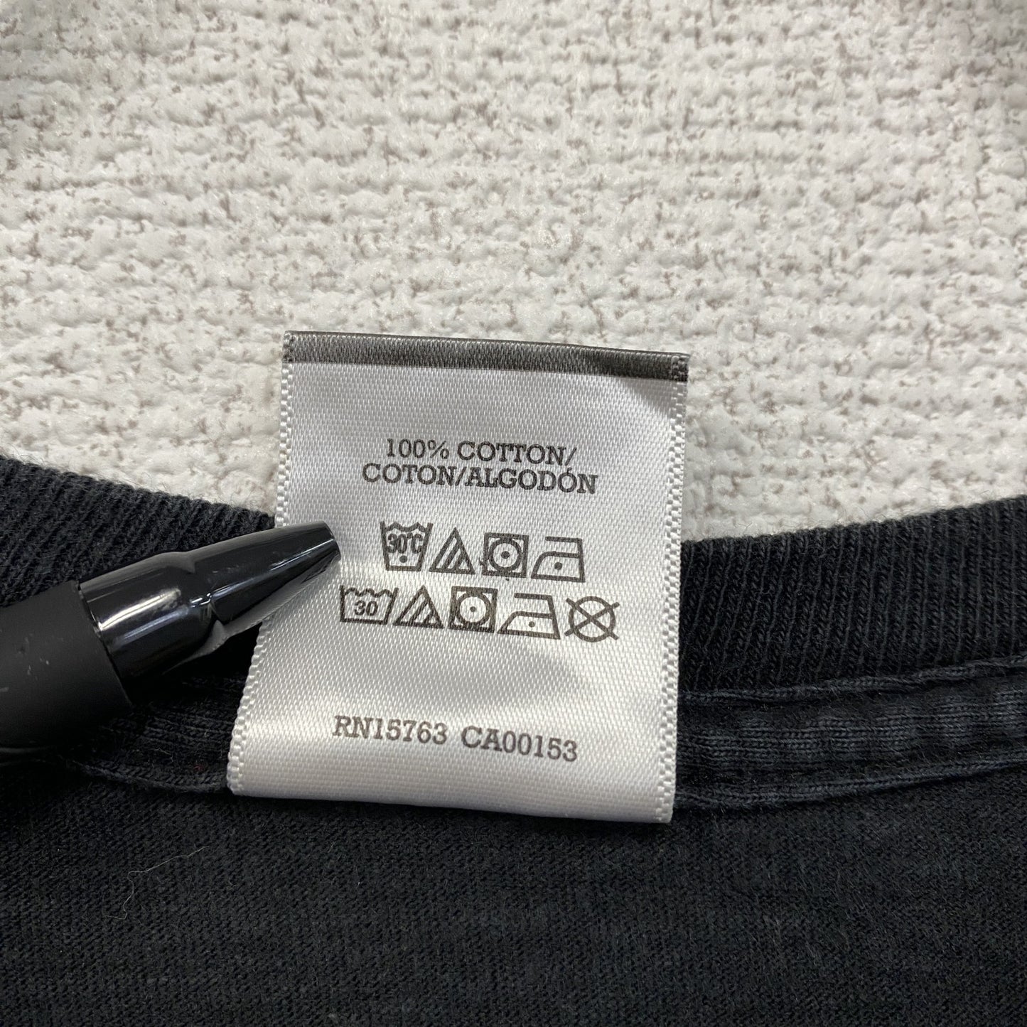 BEEFY-T　半袖Tシャツ　刺繍ロゴ　ワンポイント　Hanes　黒　ブラック　Mサイズ