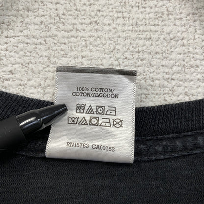 BEEFY-T　半袖Tシャツ　刺繍ロゴ　ワンポイント　Hanes　黒　ブラック　Mサイズ