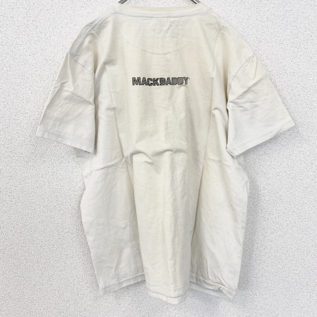 古着 used　MDY　マックダディ　半袖アニメプリントTシャツ　エヴァンゲリオン　レトロ　クルーネック　白　ホワイト　XLサイズ