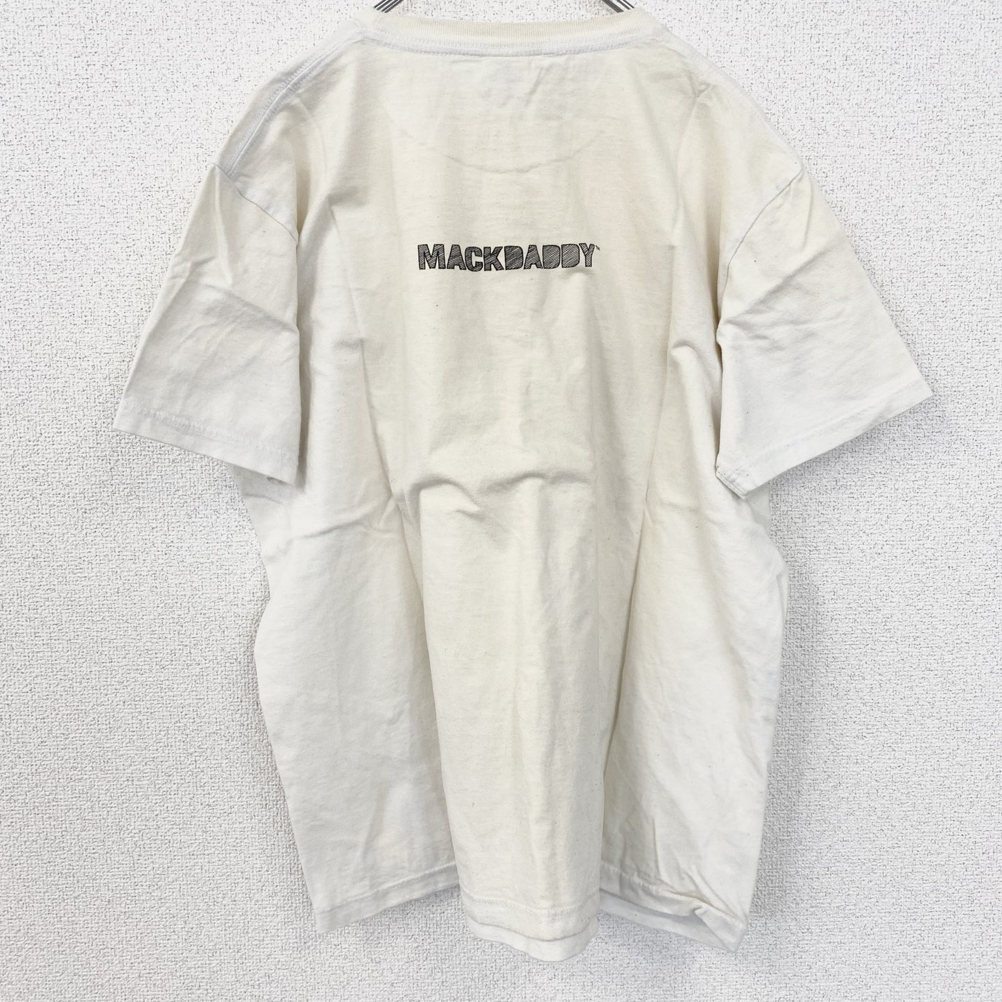 古着 used　MDY　マックダディ　半袖アニメプリントTシャツ　エヴァンゲリオン　レトロ　クルーネック　白　ホワイト　XLサイズ
