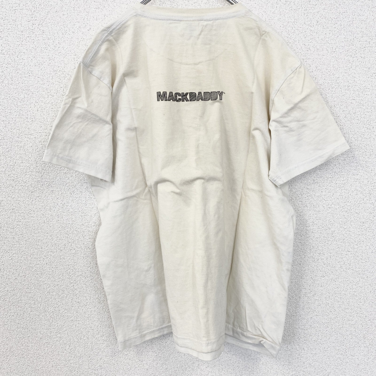 古着 used　MDY　マックダディ　半袖アニメプリントTシャツ　エヴァンゲリオン　レトロ　クルーネック　白　ホワイト　XLサイズ