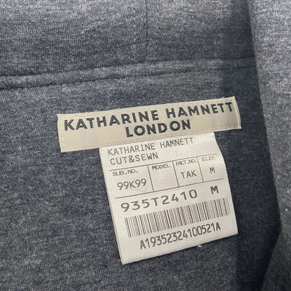 KATHARINE HAMNETT　キャサリン・ハムネット　フルジップスウェットパーカー/フーディー　灰色　グレー　Mサイズ