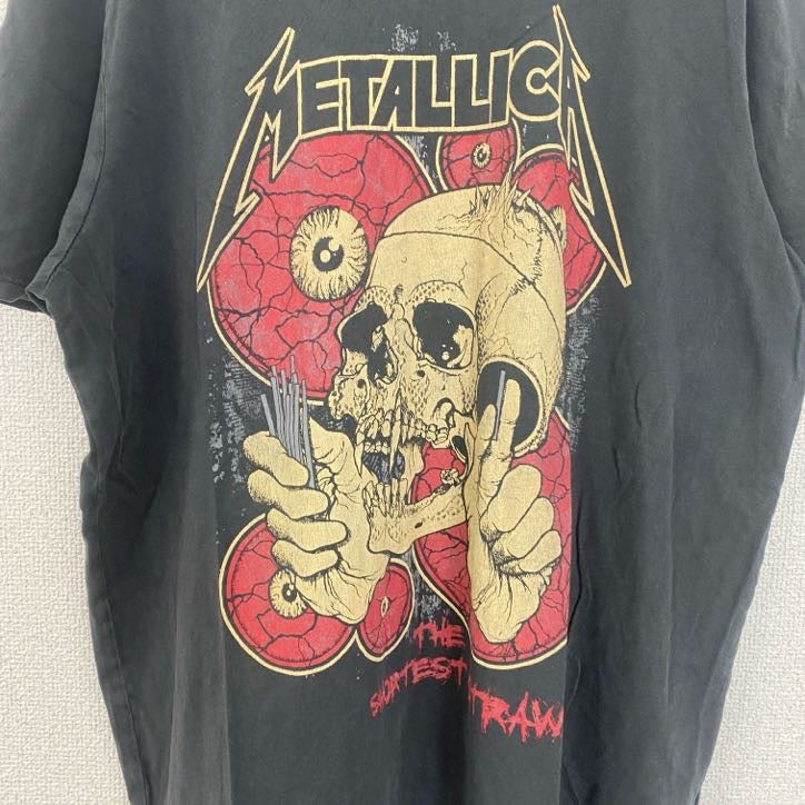 古着 used　METALLICA　半袖プリントTシャツ　ドクロ　骸骨　レトロデザイン　クルーネック　黒　ブラック　XXLサイズ