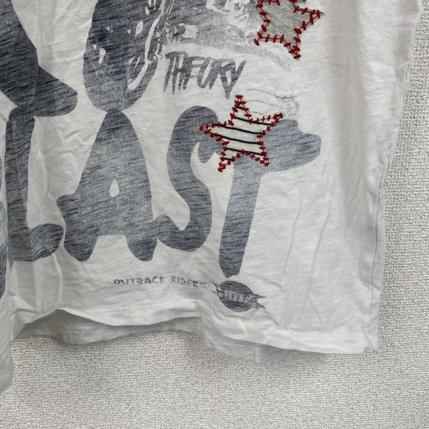 KEY LARGO　キーラーゴ　半袖プリントTシャツ　白　ホワイト　Lサイズ