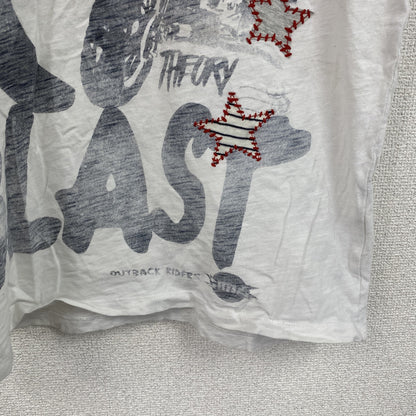 KEY LARGO　キーラーゴ　半袖プリントTシャツ　白　ホワイト　Lサイズ