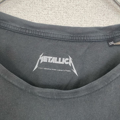 古着 used　METALLICA　半袖プリントTシャツ　ドクロ　骸骨　レトロデザイン　クルーネック　黒　ブラック　XXLサイズ