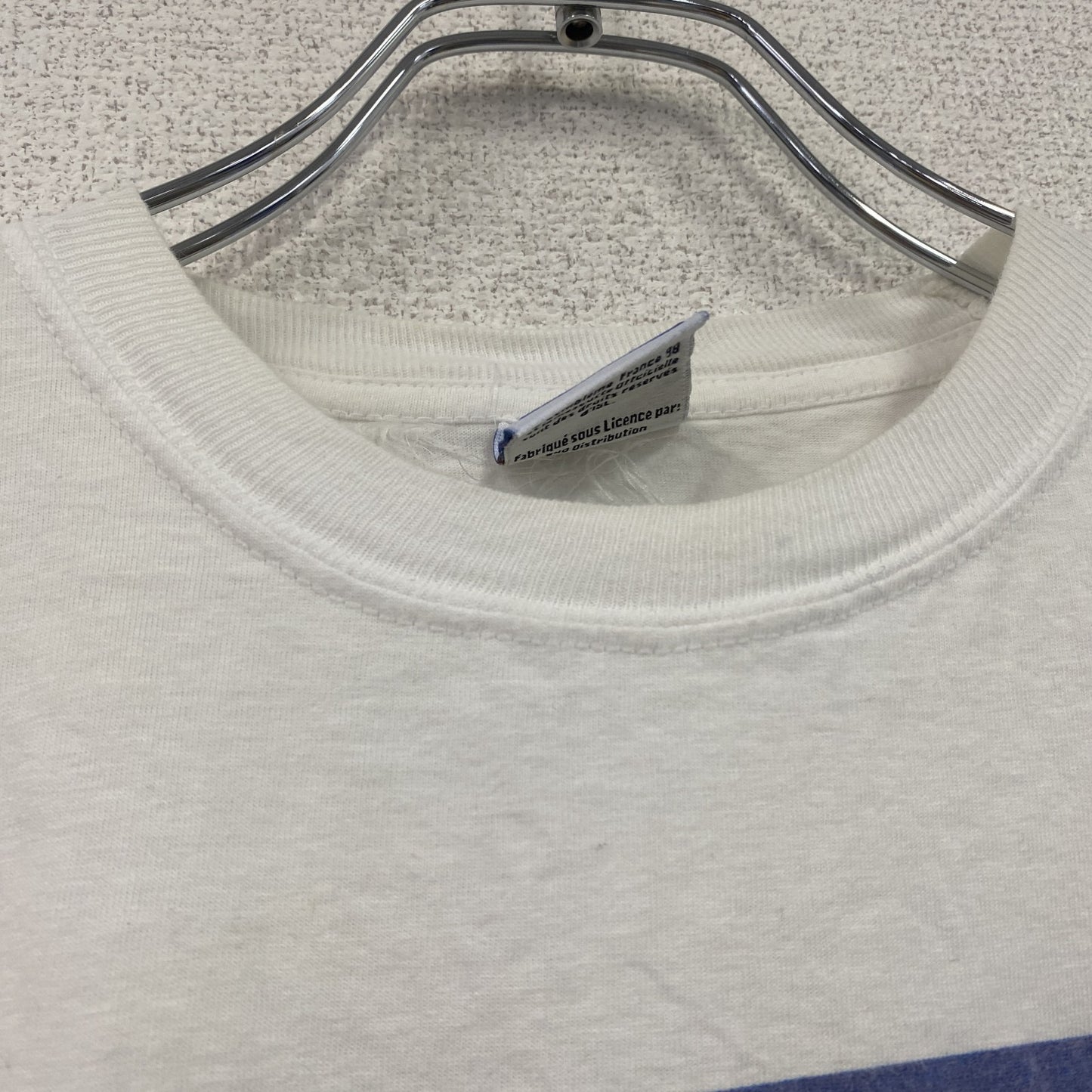 90s　FRANCE98　FIFAサッカーワールドカップ　半袖プリントTシャツ　ヴィンテージ　白　ホワイト