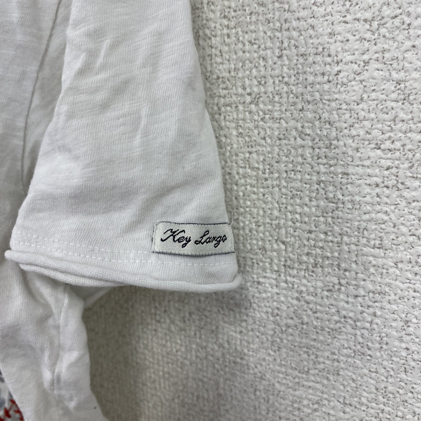 KEY LARGO　キーラーゴ　半袖プリントTシャツ　白　ホワイト　Lサイズ