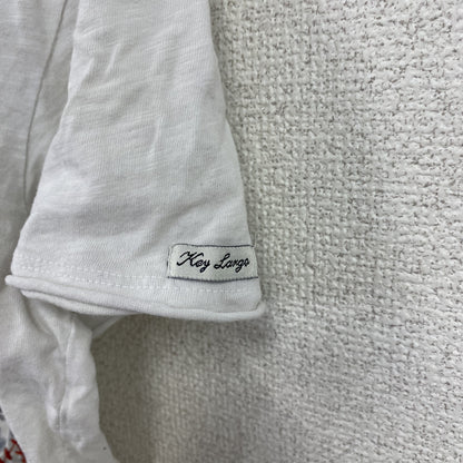 KEY LARGO　キーラーゴ　半袖プリントTシャツ　白　ホワイト　Lサイズ