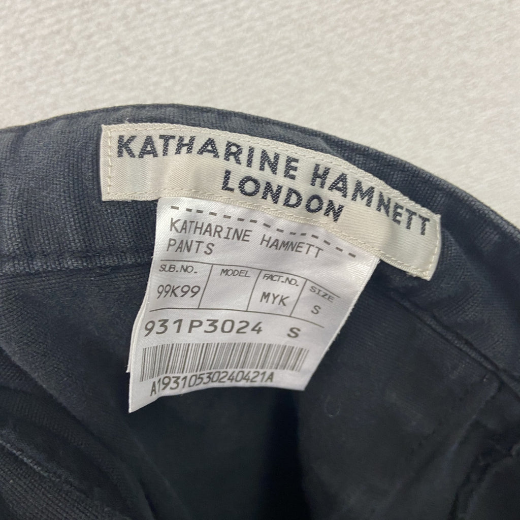 KATHARINE HAMNETT　キャサリン・ハムネット　ギミックパンツ　黒　ブラック　Sサイズ