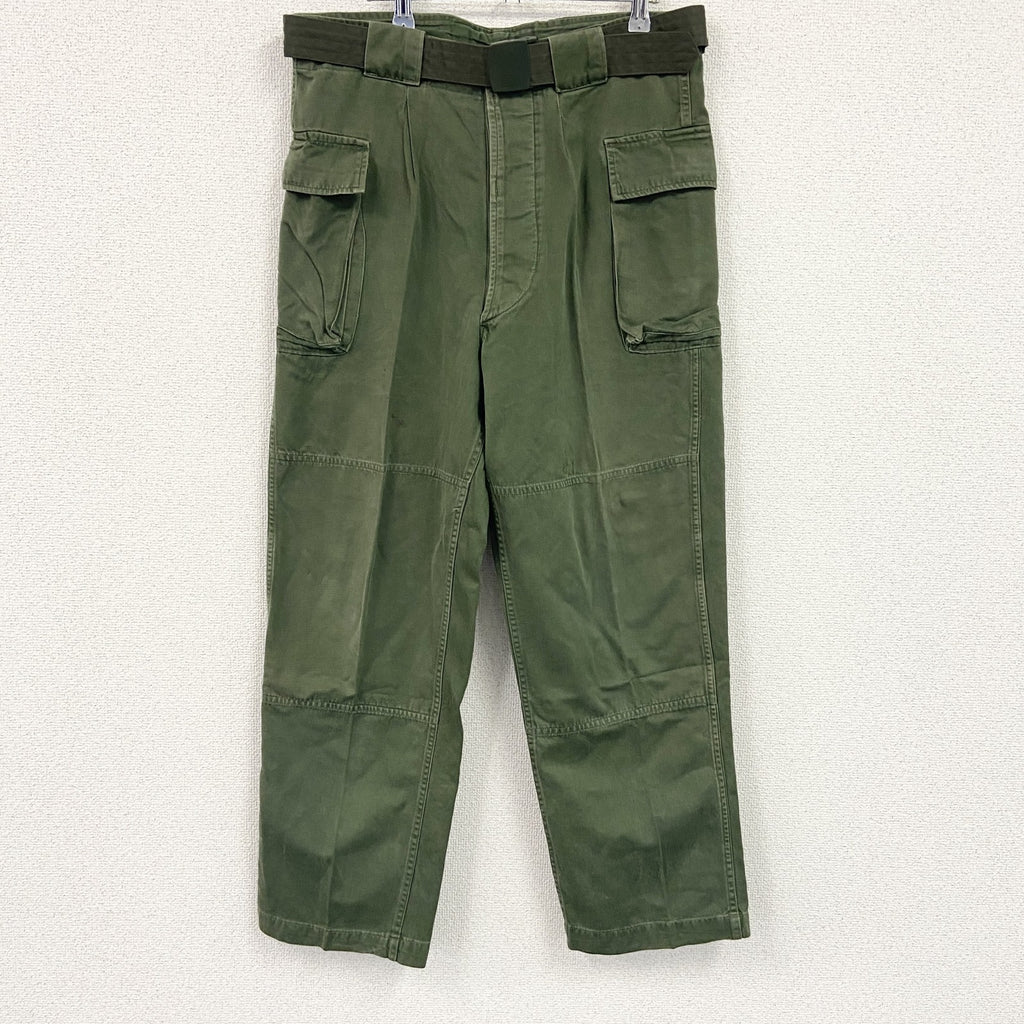 80s　陸上自衛隊　防衛庁　ミリタリーパンツ　カーゴパンツ　ジップフライ　ヴィンテージ　カーキグリーン