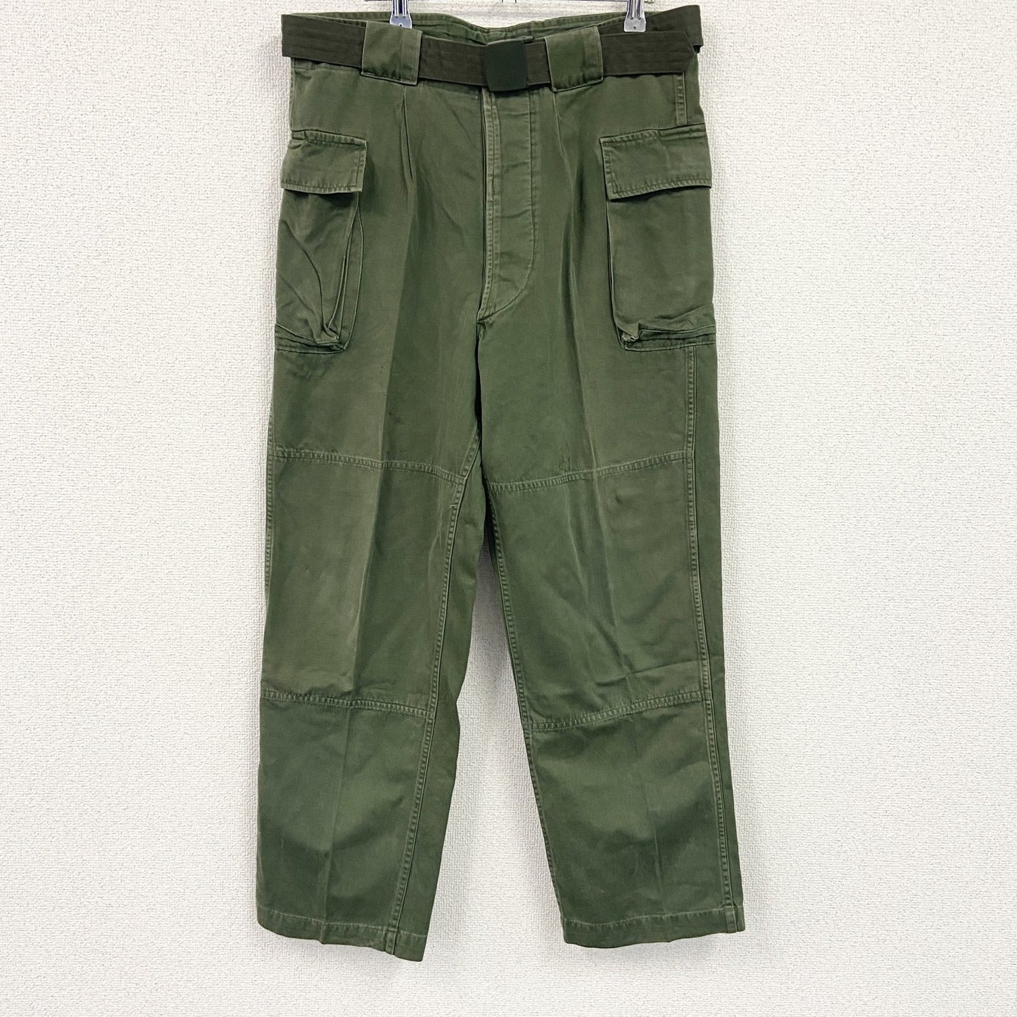 80s　陸上自衛隊　防衛庁　ミリタリーパンツ　カーゴパンツ　ジップフライ　ヴィンテージ　カーキグリーン