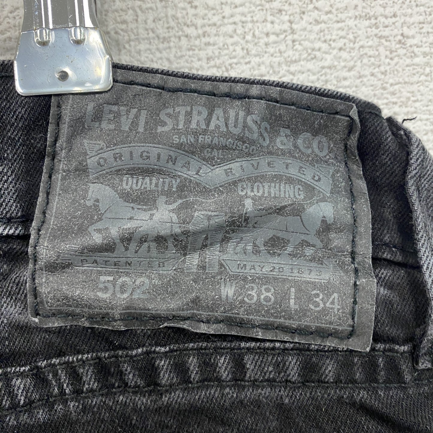 Levi’ｓ　リーバイス　502　デニムパンツ/ジーンズ　ジップフライ　黒　ブラック　W38サイズ