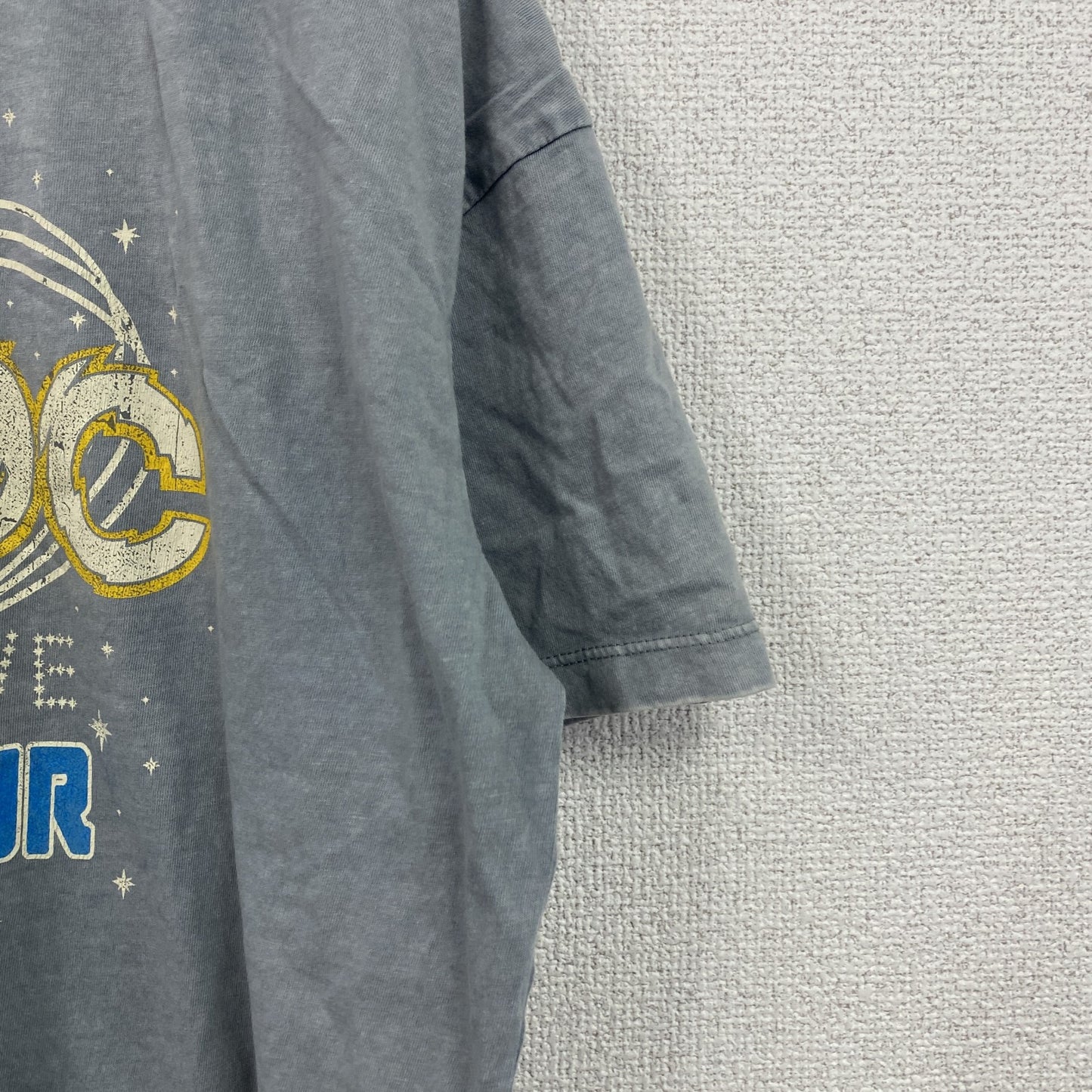 PULL＆BEAR　AC/DC　半袖プリントTシャツ　バンドT　グレー　Sサイズ