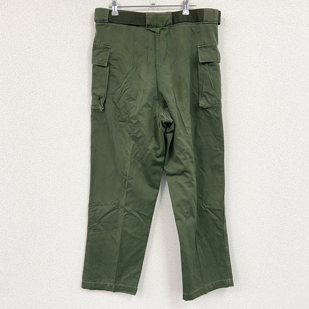 80s　陸上自衛隊　防衛庁　ミリタリーパンツ　カーゴパンツ　ジップフライ　ヴィンテージ　カーキグリーン
