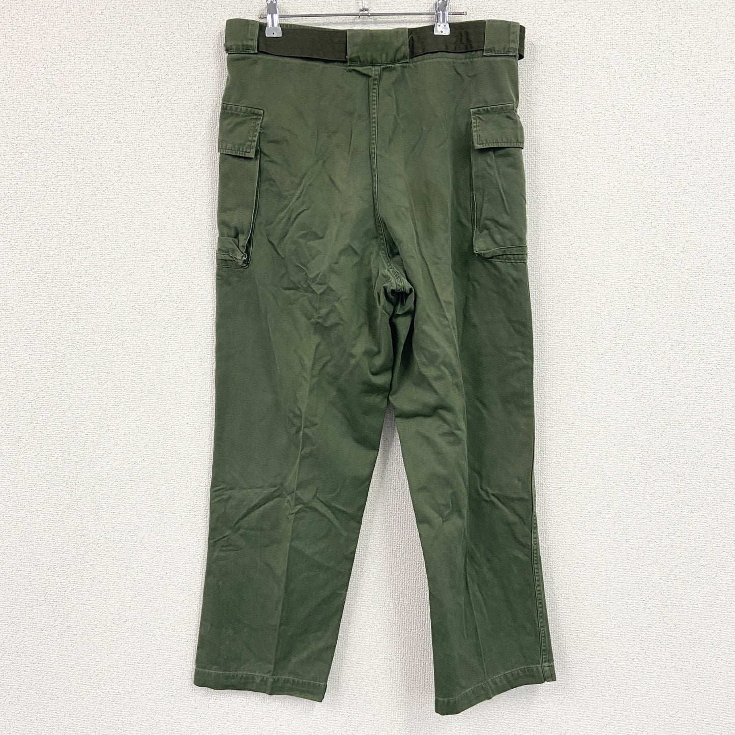 80s　陸上自衛隊　防衛庁　ミリタリーパンツ　カーゴパンツ　ジップフライ　ヴィンテージ　カーキグリーン