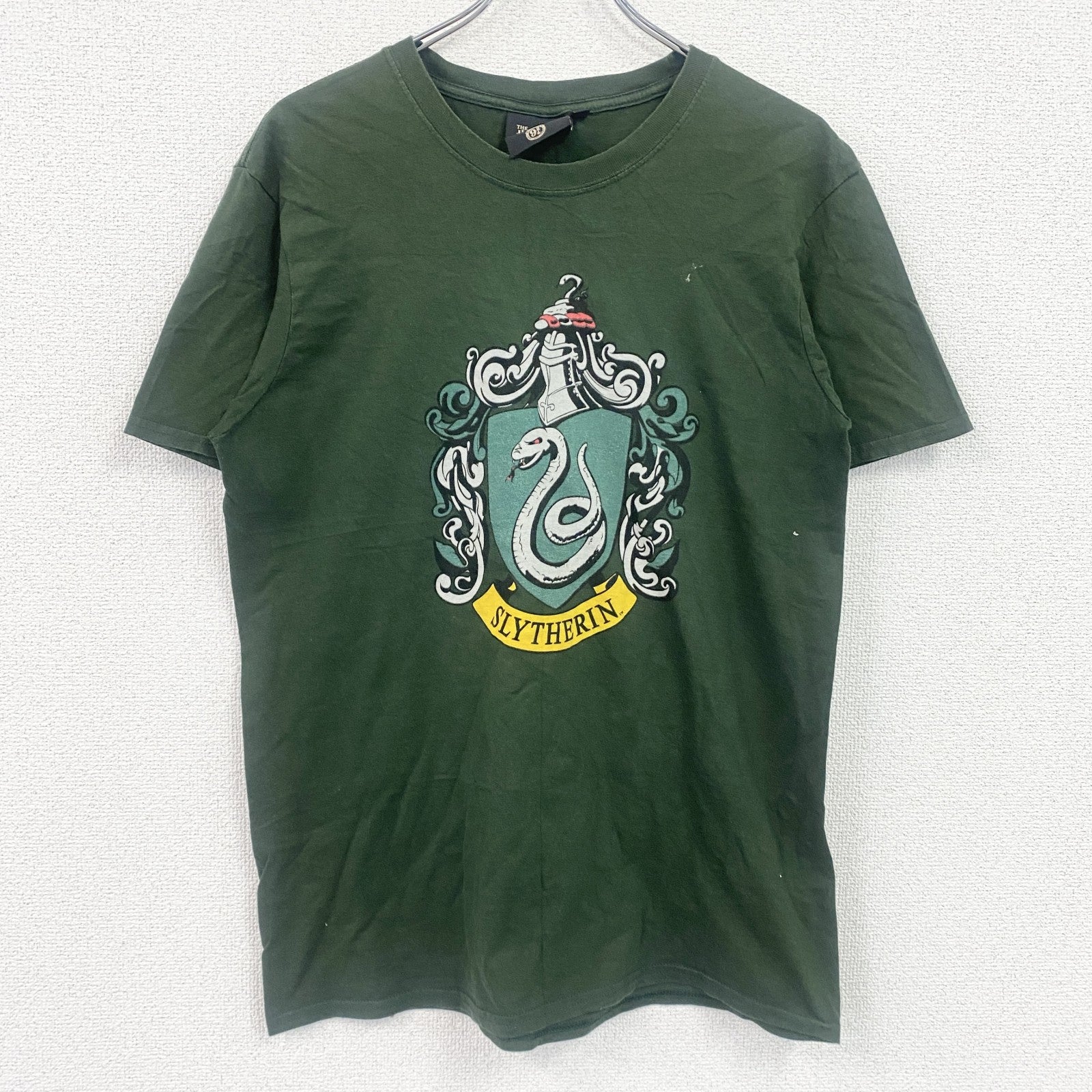 Harry Potter　ハリーポッター　Slytherin　スリザリン　半袖プリントムービーTシャツ　深緑　ディープグリーン　Lサイズ