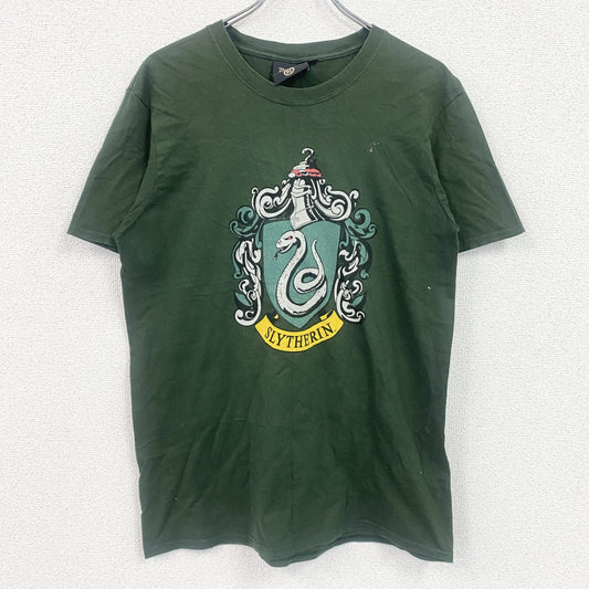 Harry Potter　ハリーポッター　Slytherin　スリザリン　半袖プリントムービーTシャツ　深緑　ディープグリーン　Lサイズ