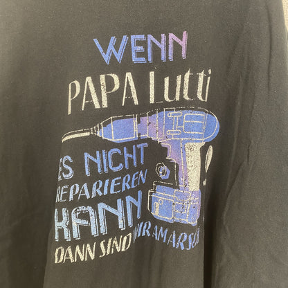 古着 used　GILDAN　ギルダン　半袖プリントTシャツ　ドリル　工具　レトロ　クルーネック　黒　ブラック　XXXLサイズ