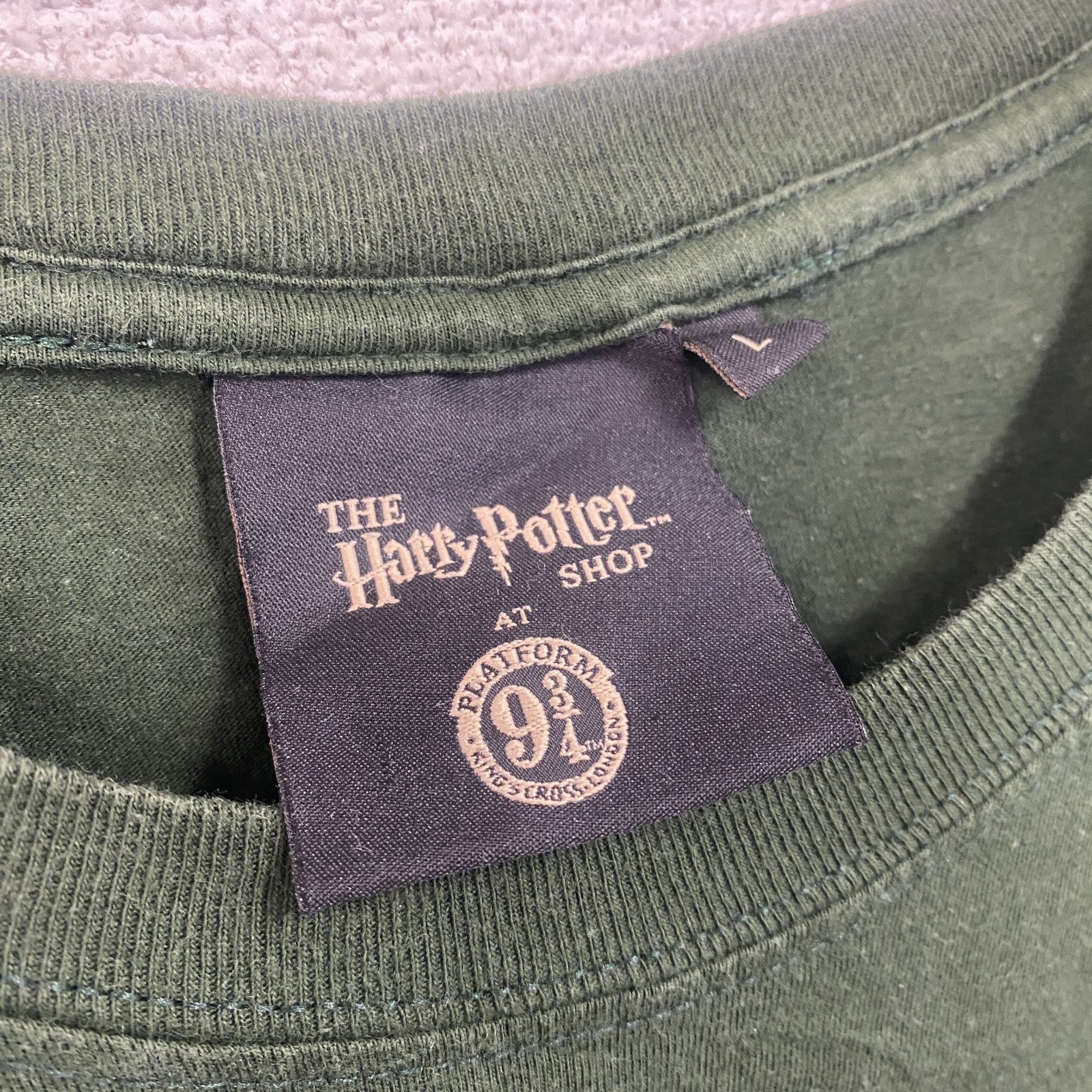 Harry Potter　ハリーポッター　Slytherin　スリザリン　半袖プリントムービーTシャツ　深緑　ディープグリーン　Lサイズ