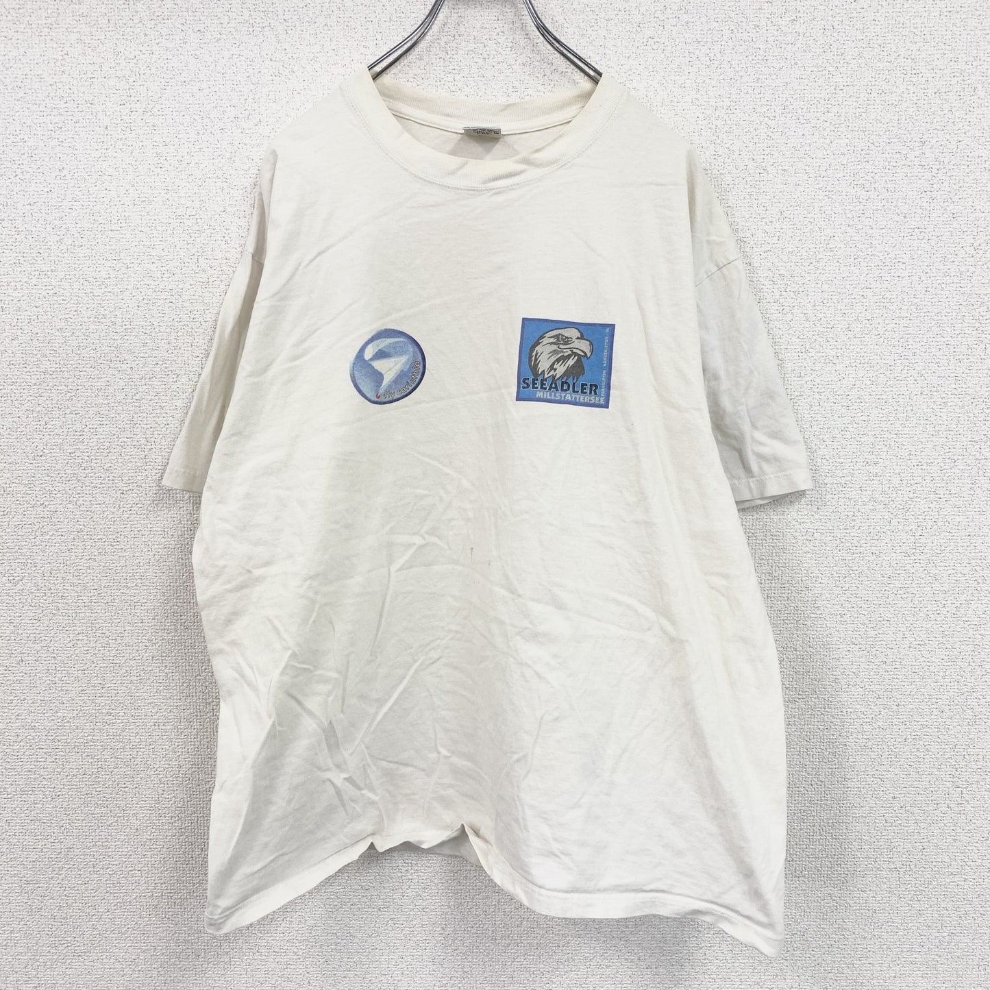 JERZEES　ジャージーズ　半袖プリントTシャツ　オフホワイト　XLサイズ