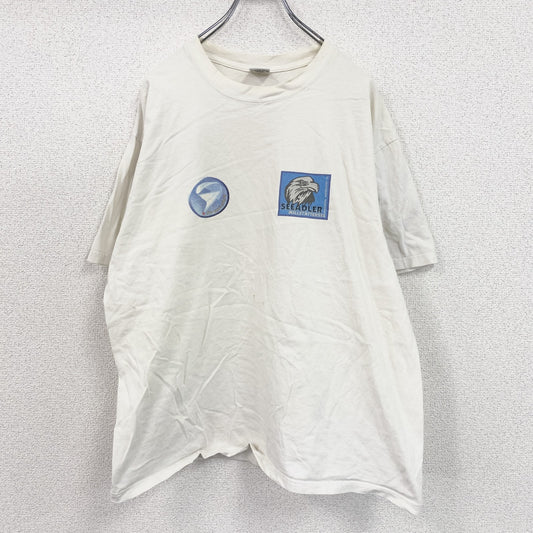 JERZEES　ジャージーズ　半袖プリントTシャツ　オフホワイト　XLサイズ