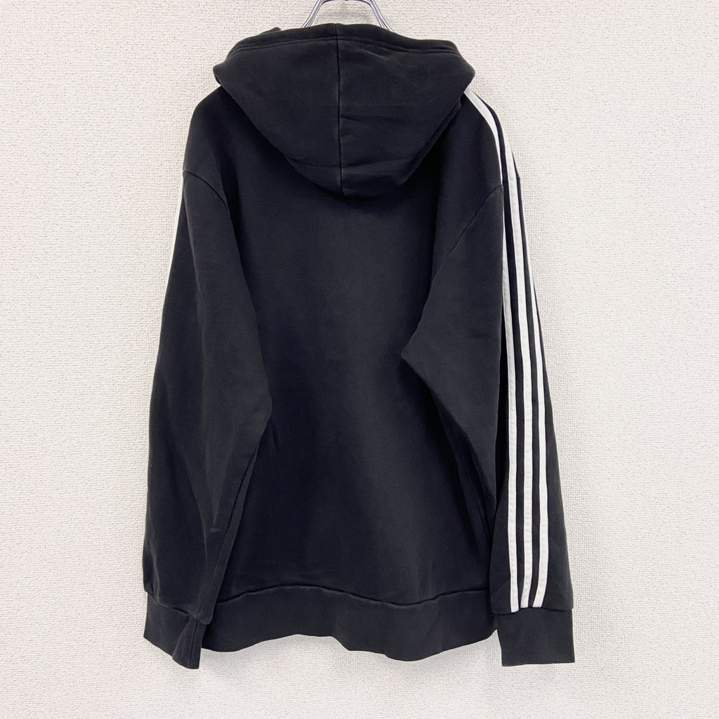 adidas　アディダス　スウェットパーカー/フーディー　パフォーマンスロゴ　黒　ブラック　Lサイズ