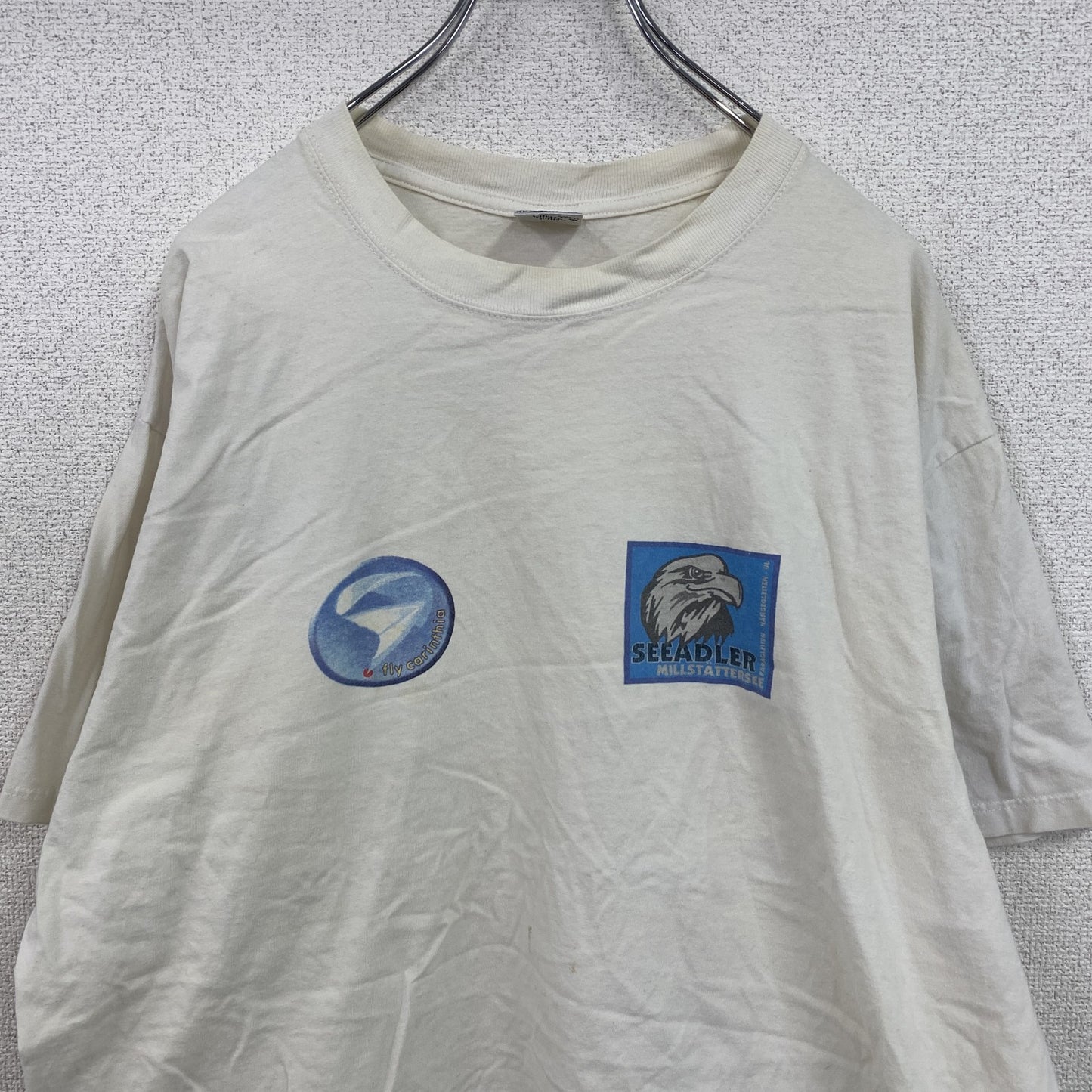 JERZEES　ジャージーズ　半袖プリントTシャツ　オフホワイト　XLサイズ