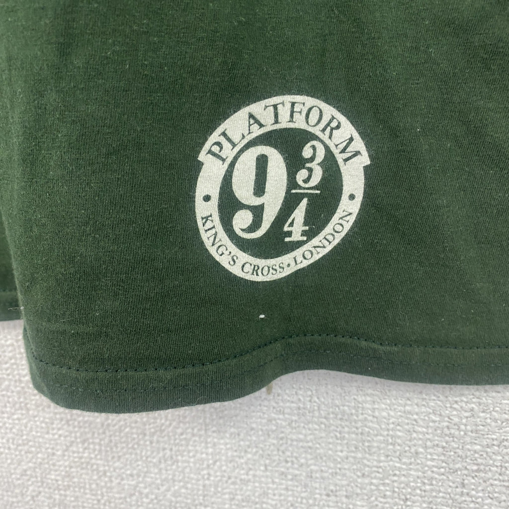Harry Potter　ハリーポッター　Slytherin　スリザリン　半袖プリントムービーTシャツ　深緑　ディープグリーン　Lサイズ