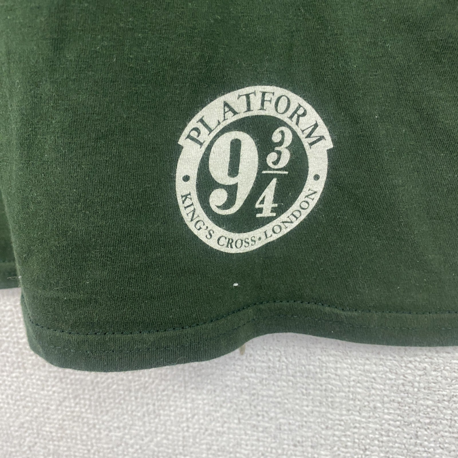 Harry Potter　ハリーポッター　Slytherin　スリザリン　半袖プリントムービーTシャツ　深緑　ディープグリーン　Lサイズ