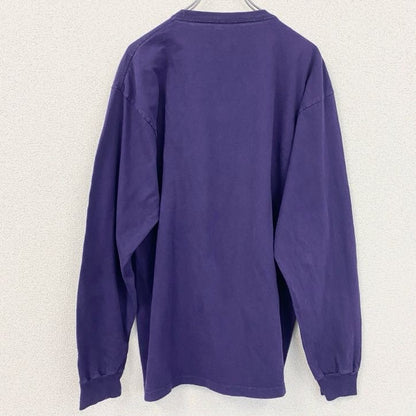 古着 used　champion　チャンピオン　長袖カレッジプリントTシャツ　ロンT　紫　カンザス州立大学　レトロ　Lサイズ