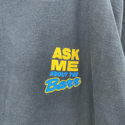 FRUIT OF THE LOOM　フルーツオブザルーム　Barr　半袖プリントTシャツ　企業T　黒　ブラック　XLサイズ