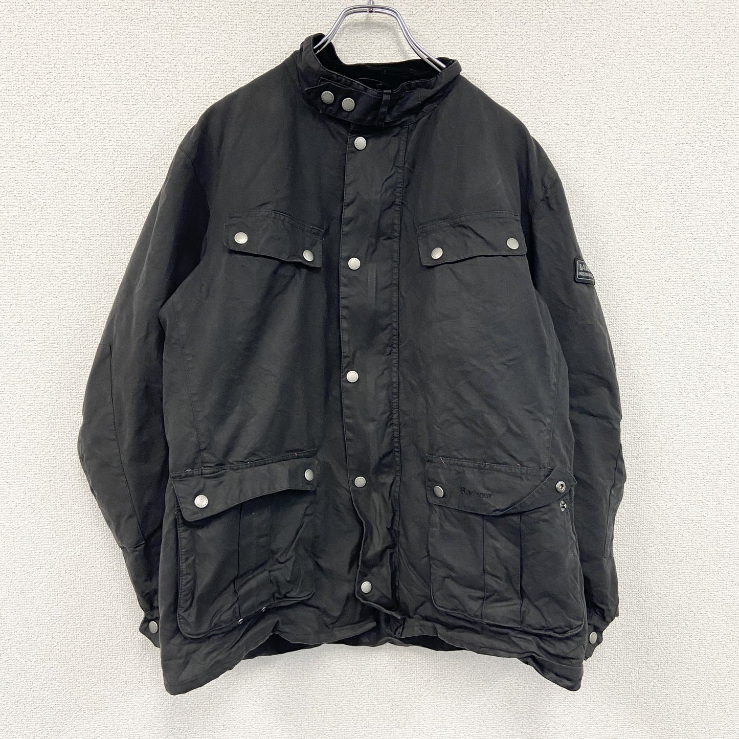 Barbour　バブアー　INTERNATIONAL　オイルドジャケット　中綿入り　黒　ブラック　XLサイズ
